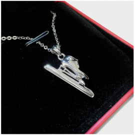 Skate-tec Strieborný náhrdelník + retiazka Long track